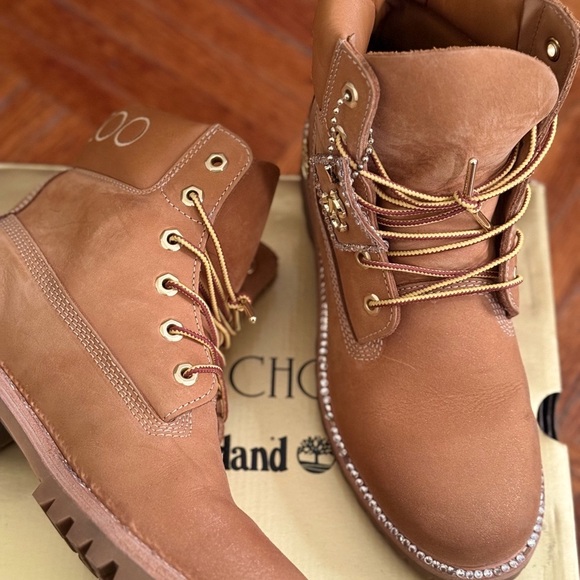 Jimmy Choo/ timberland collaboration ankle Boots with Nubuck Material